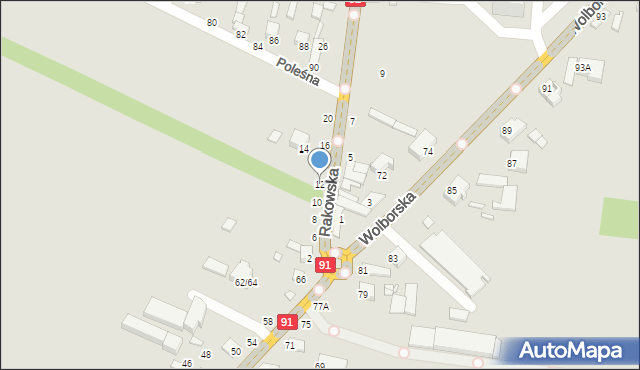 Piotrków Trybunalski, Rakowska, 12, mapa Piotrków Trybunalski