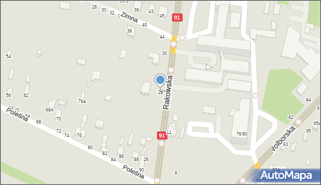 Piotrków Trybunalski, Rakowska, 28, mapa Piotrków Trybunalski