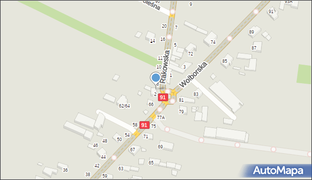 Piotrków Trybunalski, Rakowska, 4, mapa Piotrków Trybunalski