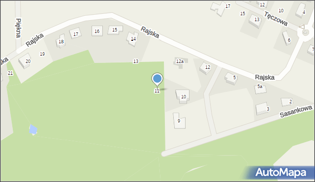 Płoty, Rajska, 11, mapa Płoty