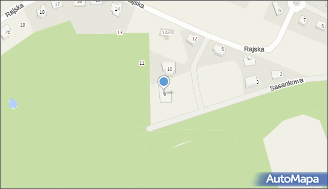 Płoty, Rajska, 9, mapa Płoty