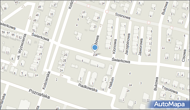 Pniewy, Radkowska, 218, mapa Pniewy