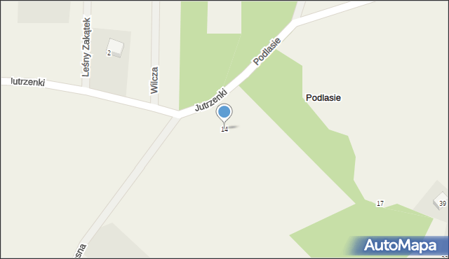 Podlasie, Radosna, 14, mapa Podlasie