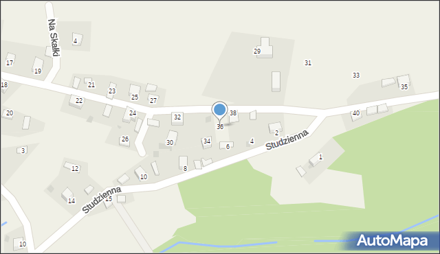 Podłęże, Radosna, 36, mapa Podłęże