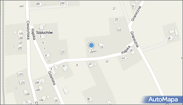 Pogwizdów, Rajska, 13, mapa Pogwizdów