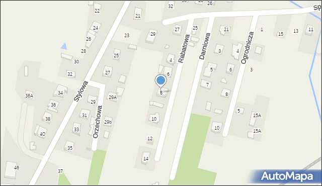 Postoliska, Rabatowa, 8, mapa Postoliska