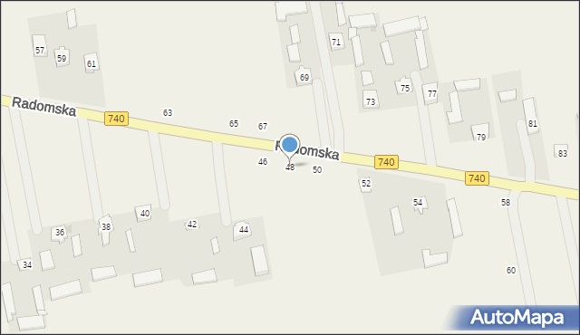 Potworów, Radomska, 48, mapa Potworów