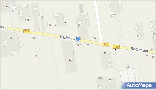 Potworów, Radomska, 64, mapa Potworów