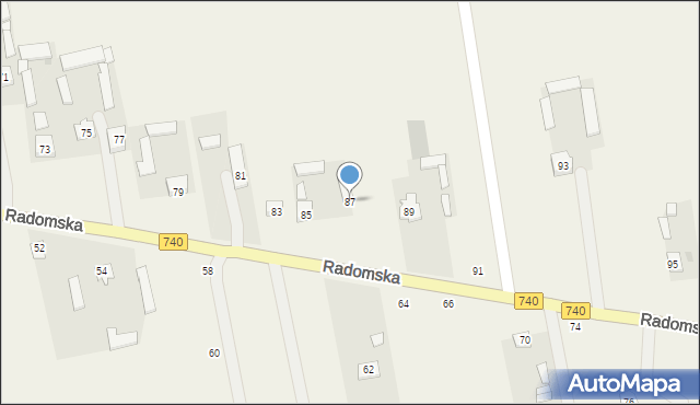 Potworów, Radomska, 87, mapa Potworów