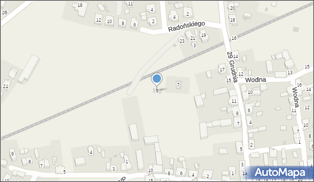 Powidz, Radońskiego, 9, mapa Powidz