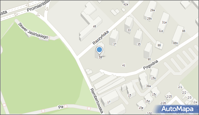 Poznań, Raszyńska, 39, mapa Poznania