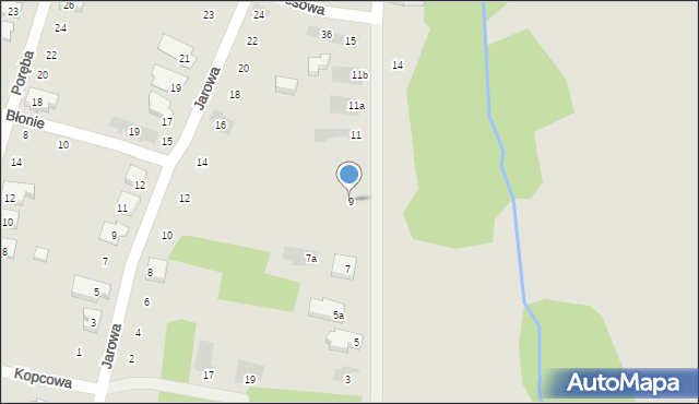 Poznań, Radłowa, 9, mapa Poznania