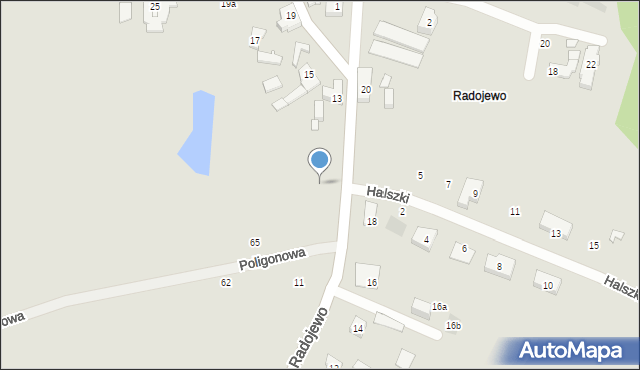 Poznań, Radojewo, 13a, mapa Poznania