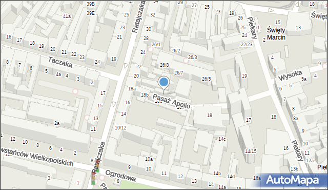 Poznań, Ratajczaka Franciszka, 18e, mapa Poznania