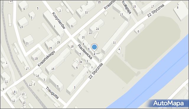 Przemyśl, Racławicka, 4, mapa Przemyśla