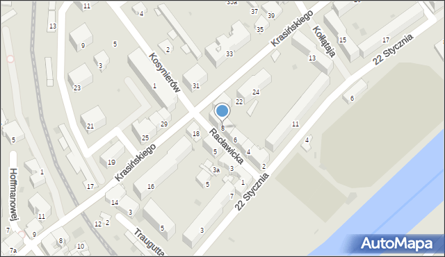 Przemyśl, Racławicka, 8, mapa Przemyśla