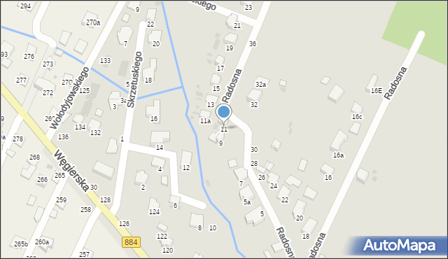 Przemyśl, Radosna, 11, mapa Przemyśla