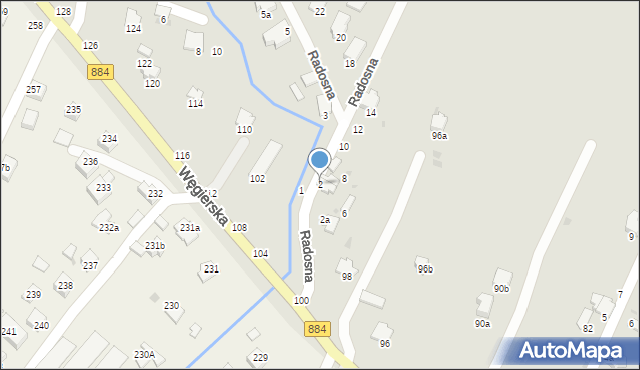 Przemyśl, Radosna, 2, mapa Przemyśla