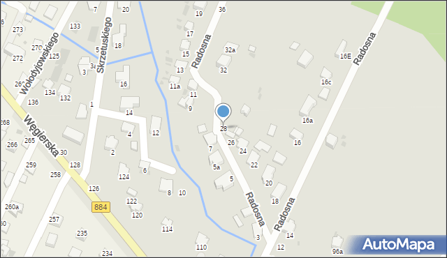 Przemyśl, Radosna, 28, mapa Przemyśla
