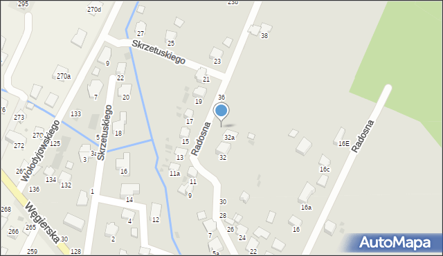 Przemyśl, Radosna, 34, mapa Przemyśla