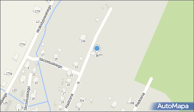 Przemyśl, Radosna, 38, mapa Przemyśla