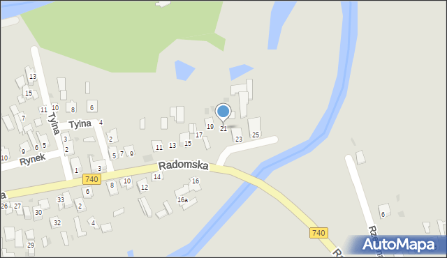 Przytyk, Radomska, 21, mapa Przytyk