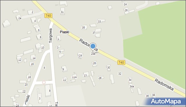 Przytyk, Radomska, 24a, mapa Przytyk