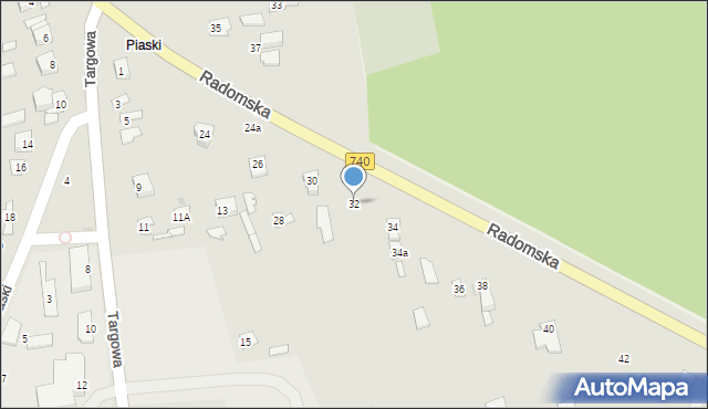 Przytyk, Radomska, 32, mapa Przytyk