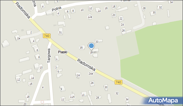 Przytyk, Radomska, 37, mapa Przytyk