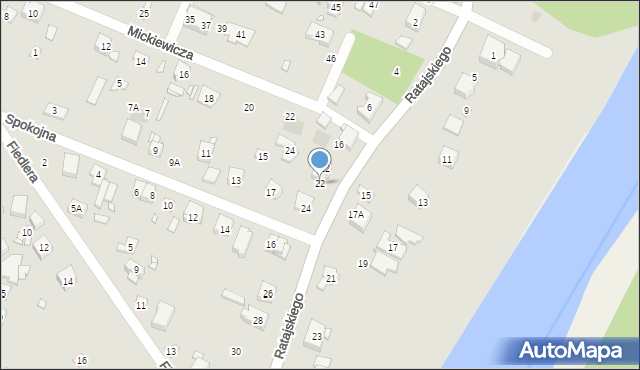 Puszczykowo, Ratajskiego Cyryla, 22, mapa Puszczykowo