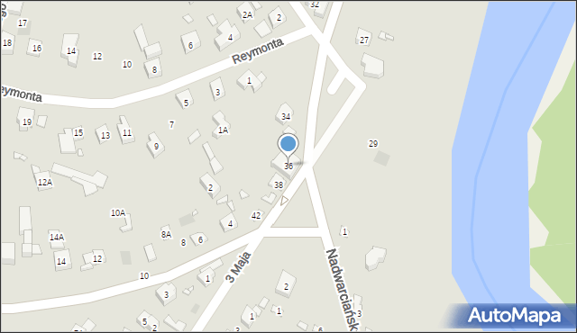 Puszczykowo, Ratajskiego Cyryla, 36, mapa Puszczykowo