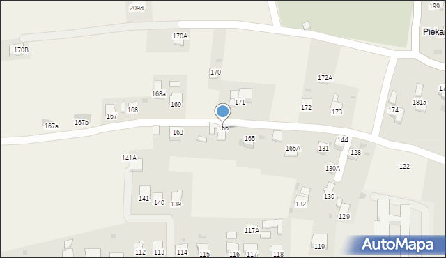 Raba Wyżna, Raba Wyżna, 166, mapa Raba Wyżna