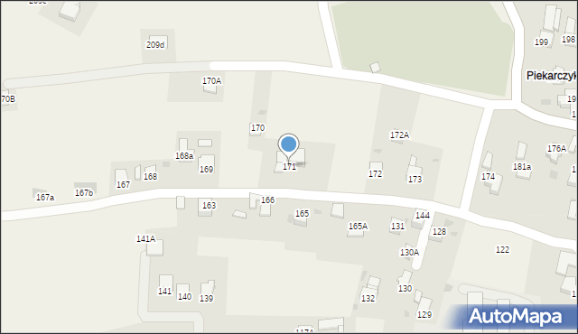 Raba Wyżna, Raba Wyżna, 171, mapa Raba Wyżna