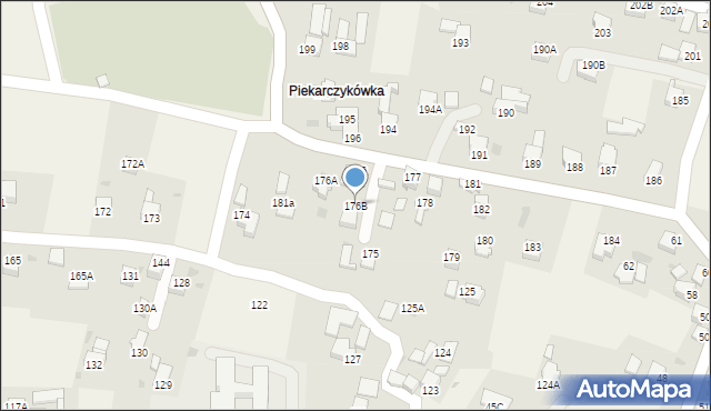 Raba Wyżna, Raba Wyżna, 176B, mapa Raba Wyżna