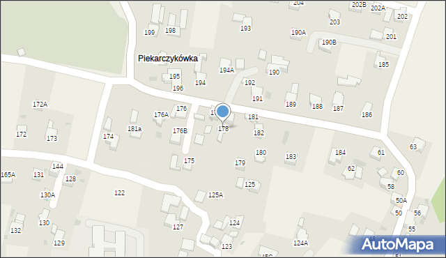 Raba Wyżna, Raba Wyżna, 178, mapa Raba Wyżna