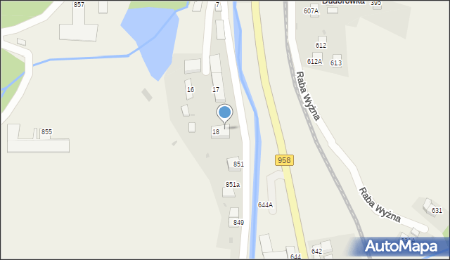 Raba Wyżna, Raba Wyżna, 18A, mapa Raba Wyżna