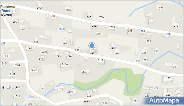 Raba Wyżna, Raba Wyżna, 241, mapa Raba Wyżna