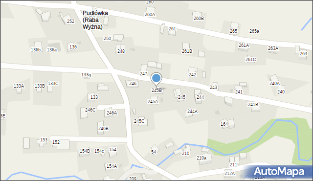 Raba Wyżna, Raba Wyżna, 245B, mapa Raba Wyżna