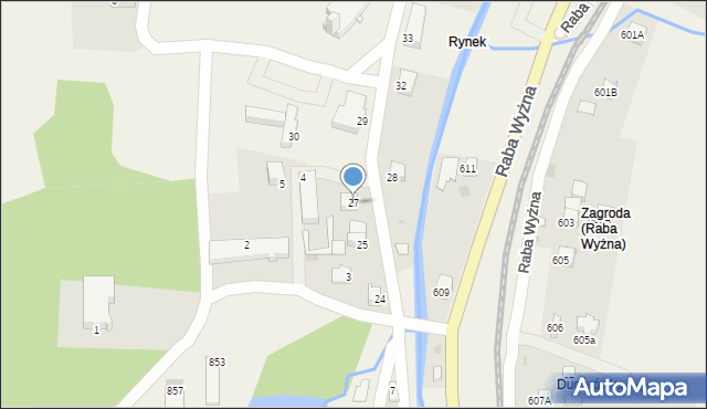 Raba Wyżna, Raba Wyżna, 27, mapa Raba Wyżna