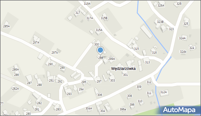 Raba Wyżna, Raba Wyżna, 298, mapa Raba Wyżna