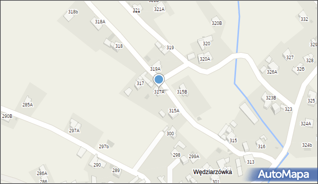 Raba Wyżna, Raba Wyżna, 317A, mapa Raba Wyżna