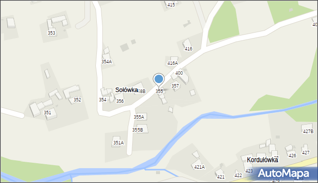 Raba Wyżna, Raba Wyżna, 355, mapa Raba Wyżna