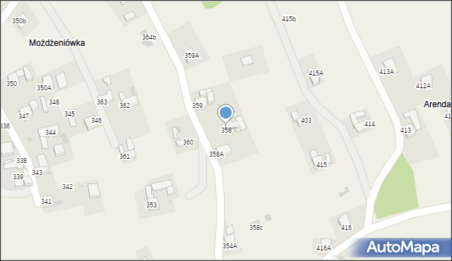 Raba Wyżna, Raba Wyżna, 358, mapa Raba Wyżna