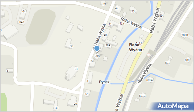 Raba Wyżna, Raba Wyżna, 35A, mapa Raba Wyżna