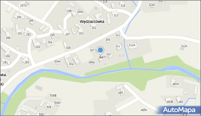 Raba Wyżna, Raba Wyżna, 396, mapa Raba Wyżna