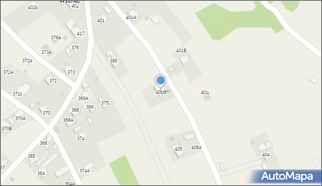 Raba Wyżna, Raba Wyżna, 401G, mapa Raba Wyżna