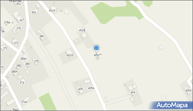 Raba Wyżna, Raba Wyżna, 401j, mapa Raba Wyżna
