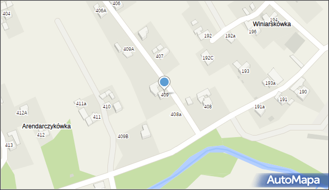 Raba Wyżna, Raba Wyżna, 409, mapa Raba Wyżna