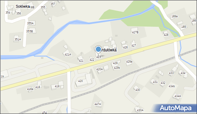 Raba Wyżna, Raba Wyżna, 423, mapa Raba Wyżna