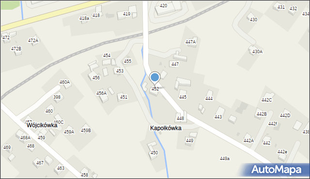 Raba Wyżna, Raba Wyżna, 452, mapa Raba Wyżna